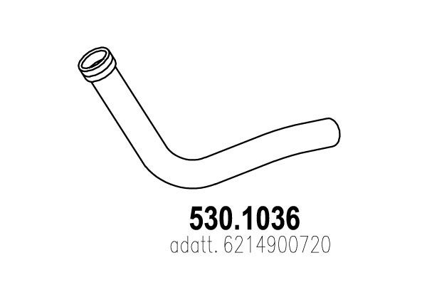 ASSO Труба выхлопного газа 530.1036