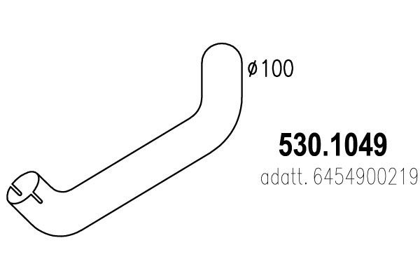 ASSO Труба выхлопного газа 530.1049