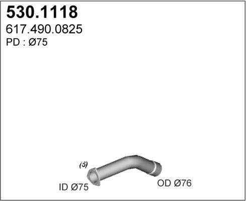 ASSO Труба выхлопного газа 530.1118