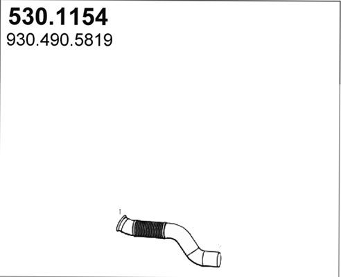 ASSO Труба выхлопного газа 530.1154