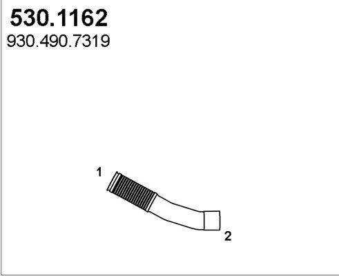 ASSO Труба выхлопного газа 530.1162