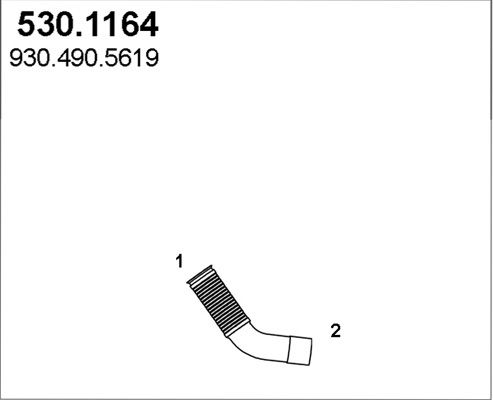 ASSO Труба выхлопного газа 530.1164