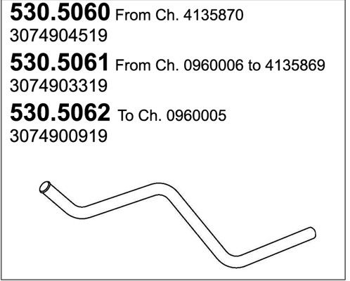 ASSO Труба выхлопного газа 530.5061