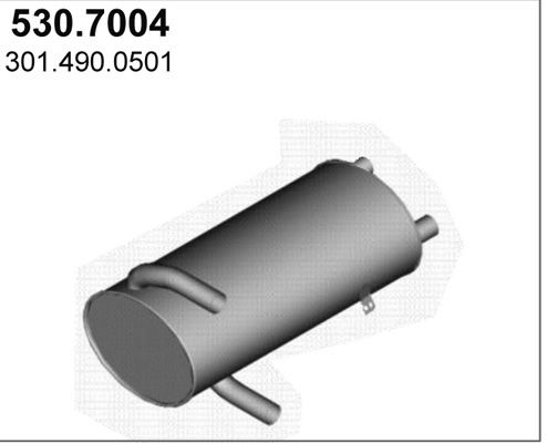 ASSO Средний / конечный глушитель ОГ 530.7004