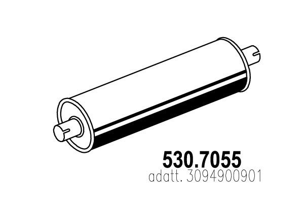 ASSO Средний / конечный глушитель ОГ 530.7055