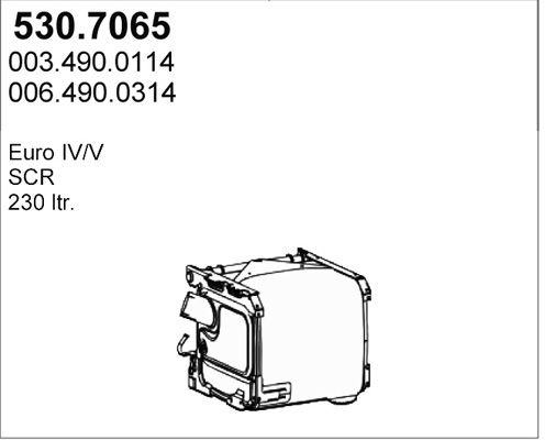 ASSO Tahma-/partikelfilter,väljalaskesüst. 530.7065