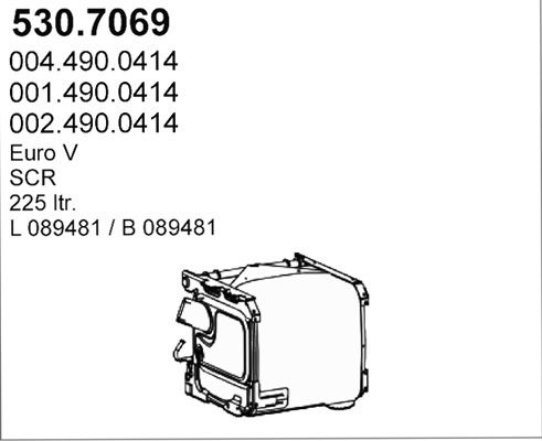 ASSO Сажевый / частичный фильтр, система выхлопа ОГ 530.7069