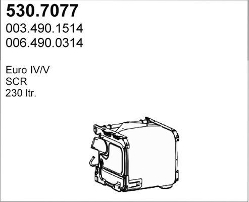 ASSO Сажевый / частичный фильтр, система выхлопа ОГ 530.7077