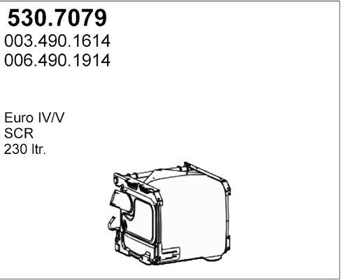 ASSO Сажевый / частичный фильтр, система выхлопа ОГ 530.7079