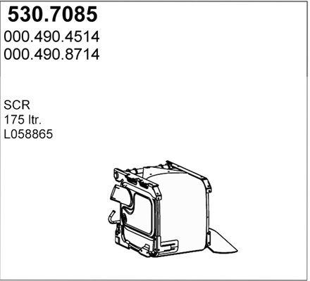 ASSO Сажевый / частичный фильтр, система выхлопа ОГ 530.7085
