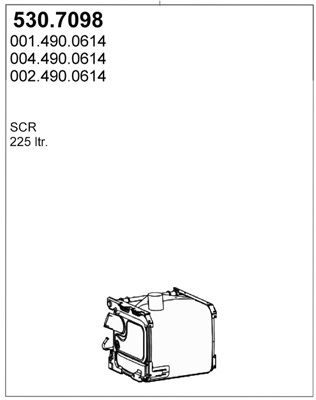 ASSO Сажевый / частичный фильтр, система выхлопа ОГ 530.7098