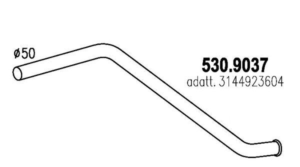 ASSO Труба выхлопного газа 530.9037