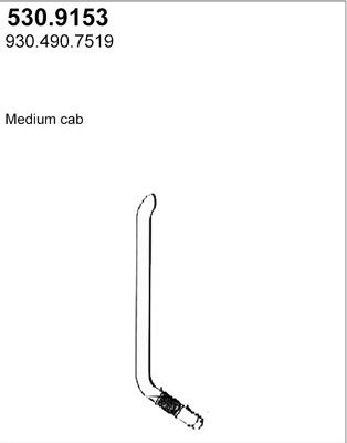 ASSO Труба выхлопного газа 530.9153