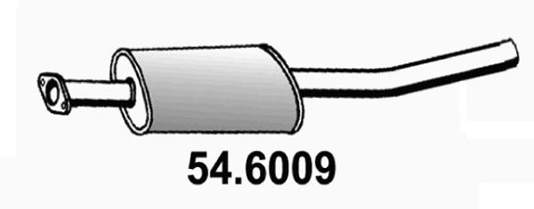 ASSO Средний глушитель выхлопных газов 54.6009