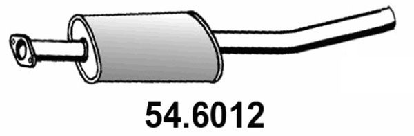 ASSO Средний глушитель выхлопных газов 54.6012