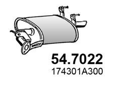 ASSO Глушитель выхлопных газов конечный 54.7022