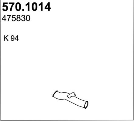 ASSO Труба выхлопного газа 570.1014