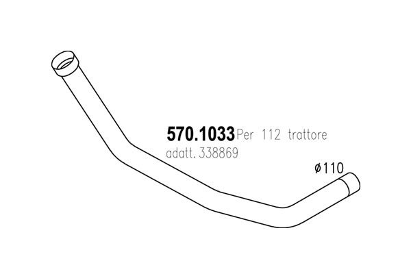 ASSO Труба выхлопного газа 570.1033