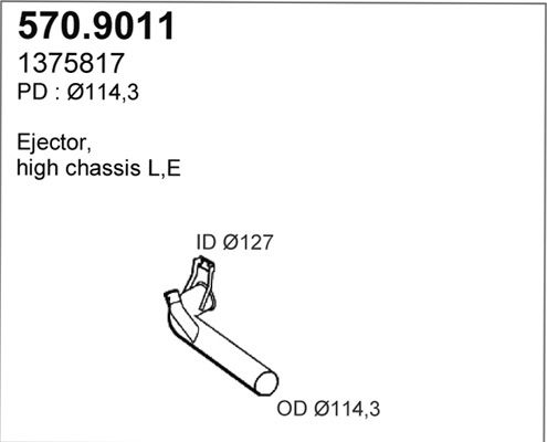 ASSO Труба выхлопного газа 570.9011