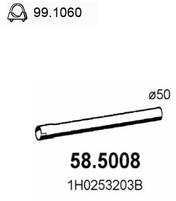 ASSO Труба выхлопного газа 58.5008