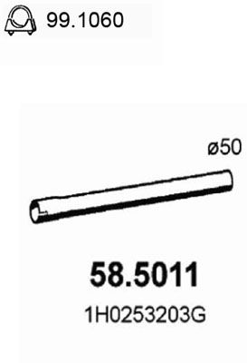 ASSO Труба выхлопного газа 58.5011