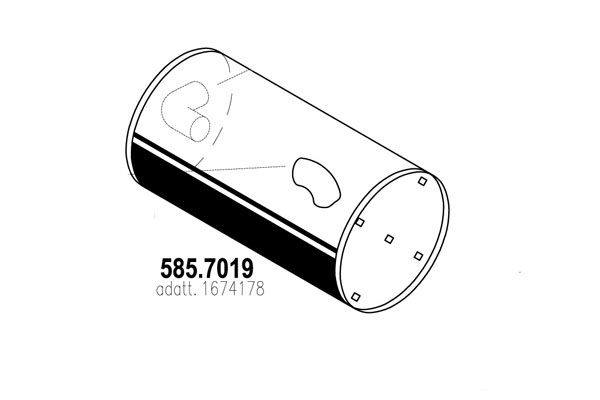 ASSO Средний / конечный глушитель ОГ 585.7019
