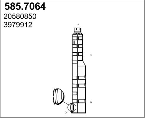 ASSO Средний / конечный глушитель ОГ 585.7064