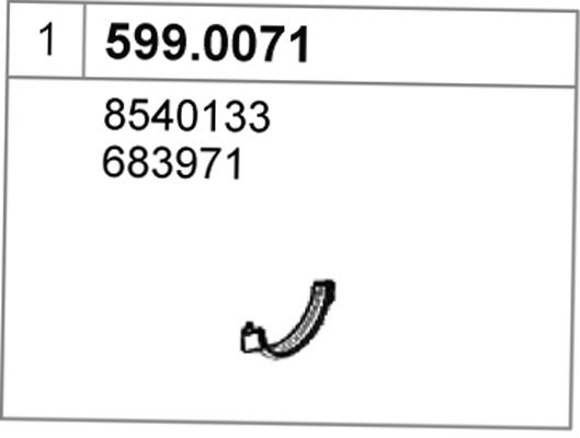 ASSO Montaažikomplekt, summuti 599.0071