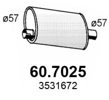 ASSO Глушитель выхлопных газов конечный 60.7025