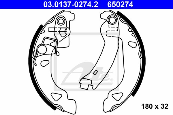 ATE Piduriklotside komplekt 03.0137-0274.2