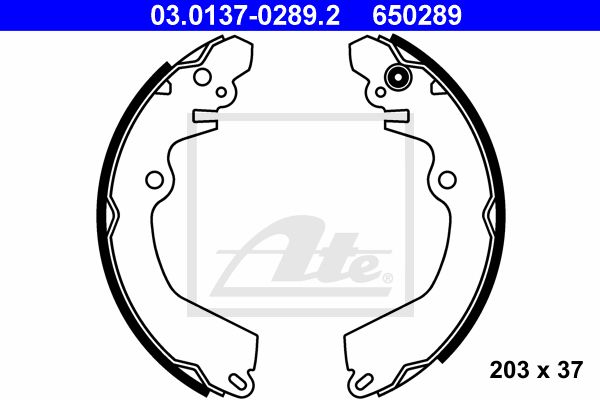 ATE Piduriklotside komplekt 03.0137-0289.2