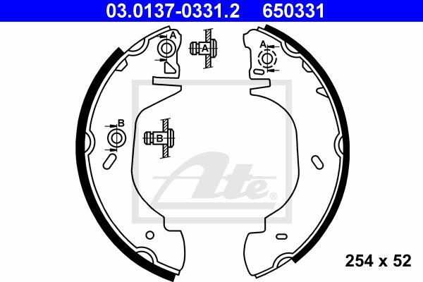 ATE Piduriklotside komplekt 03.0137-0331.2