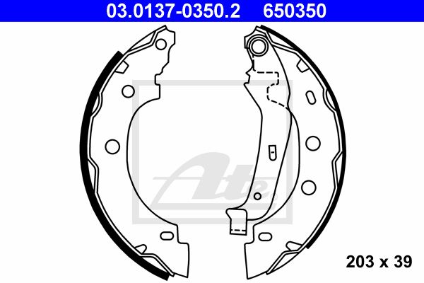 ATE Piduriklotside komplekt 03.0137-0350.2