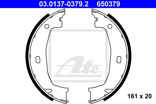 ATE Комплект тормозных колодок, стояночная тормозная с 03.0137-0379.2