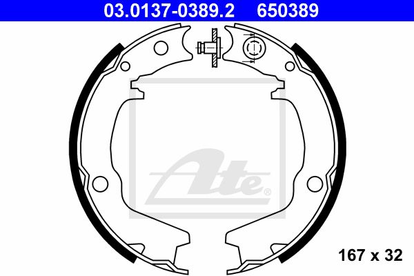 ATE Piduriklotside komplekt,seisupidur 03.0137-0389.2