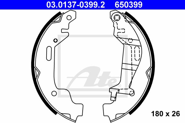 ATE Piduriklotside komplekt 03.0137-0399.2