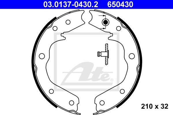 ATE Piduriklotside komplekt,seisupidur 03.0137-0430.2