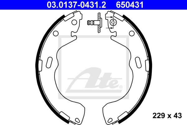 ATE Piduriklotside komplekt 03.0137-0431.2