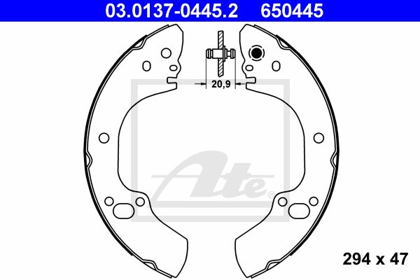 ATE Piduriklotside komplekt 03.0137-0445.2