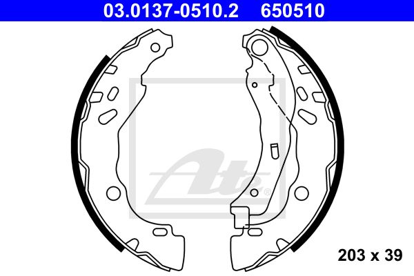 ATE Piduriklotside komplekt 03.0137-0510.2