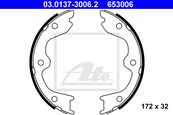 ATE Piduriklotside komplekt,seisupidur 03.0137-3006.2