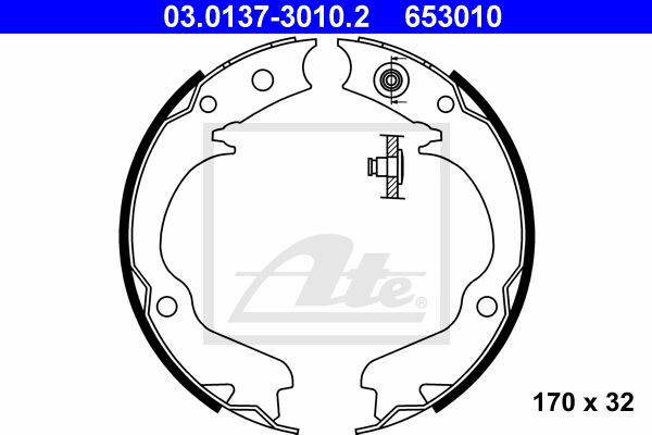 ATE Piduriklotside komplekt,seisupidur 03.0137-3010.2