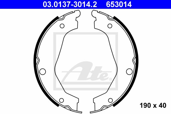 ATE Piduriklotside komplekt,seisupidur 03.0137-3014.2