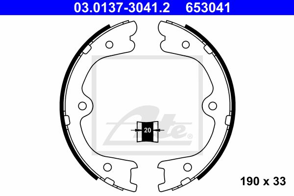 ATE Piduriklotside komplekt,seisupidur 03.0137-3041.2