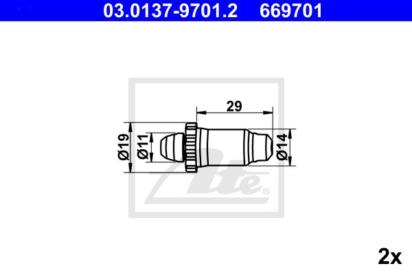 ATE Комплектующие, стояночная тормозная система 03.0137-9701.2