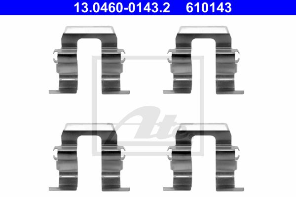 ATE Комплектующие, колодки дискового тормоза 13.0460-0143.2
