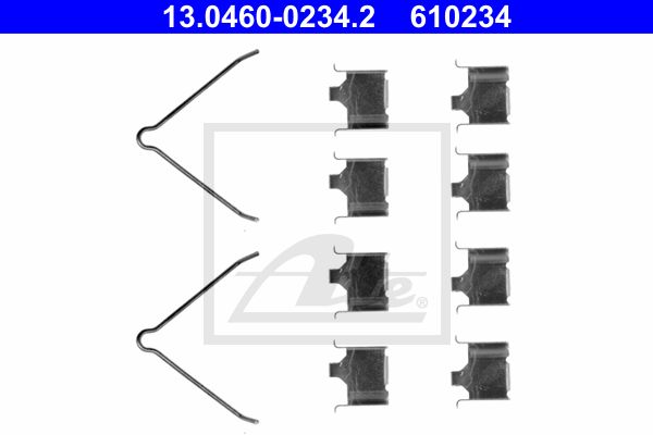 ATE Комплектующие, колодки дискового тормоза 13.0460-0234.2