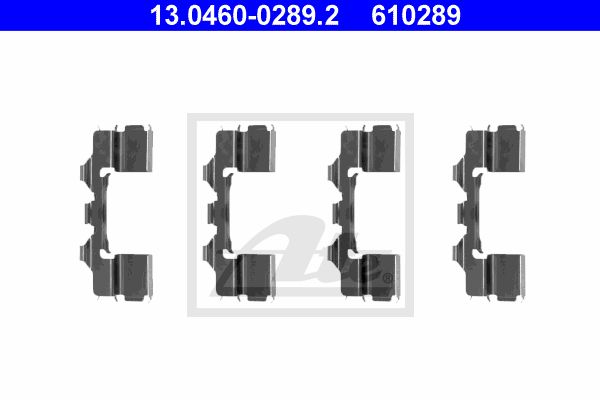 ATE Комплектующие, колодки дискового тормоза 13.0460-0289.2