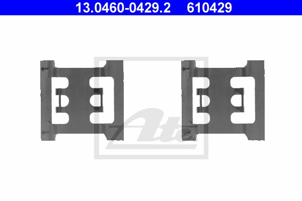 ATE Комплектующие, колодки дискового тормоза 13.0460-0429.2