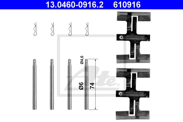 ATE Lisakomplekt, ketaspiduriklotsid 13.0460-0916.2
